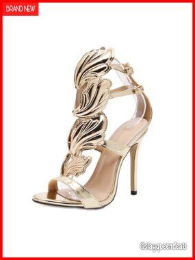Womens Stiletto High Heel Sandals Gladiator Open Toe Ankle Strap Wedding Party